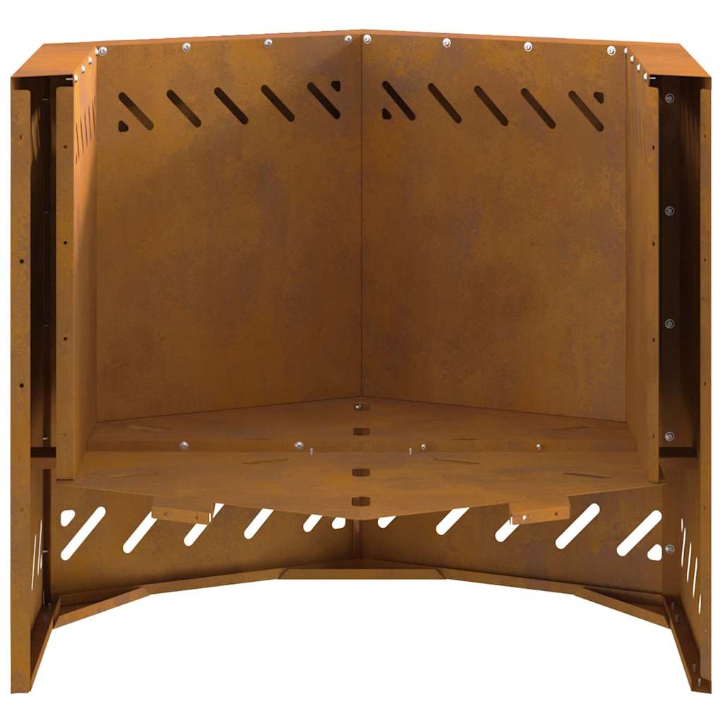 Røykfri ildsted Brun 58 x 58 x 51 cm Cortenstål
