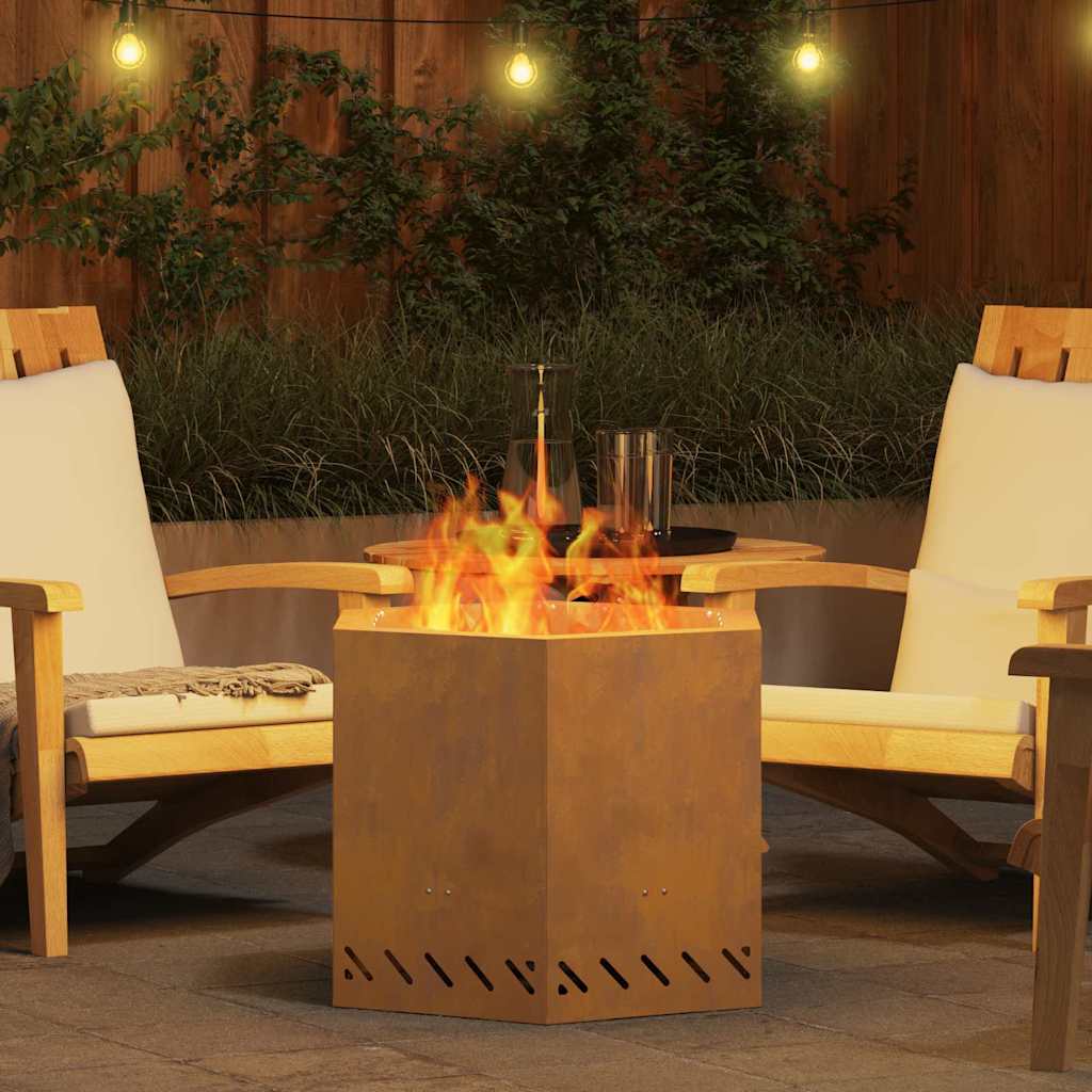 Røykfri ildsted Brun 58 x 58 x 51 cm Stål