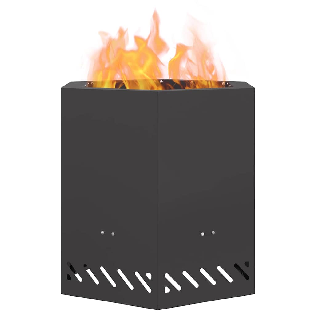 Røykfri ildsted Svart 48 x 48 x 51 cm Stål