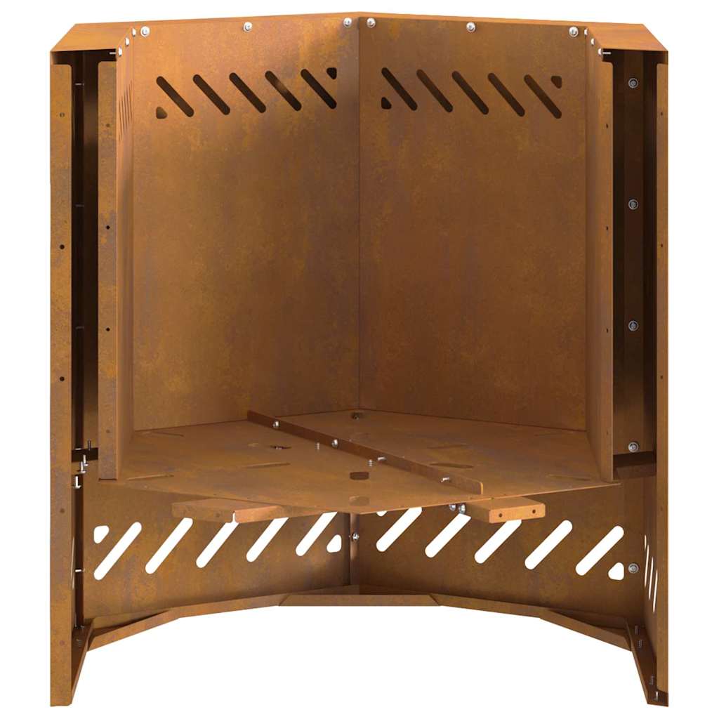 Røykfri ildsted Brun 48 x 48 x 51 cm Cortenstål