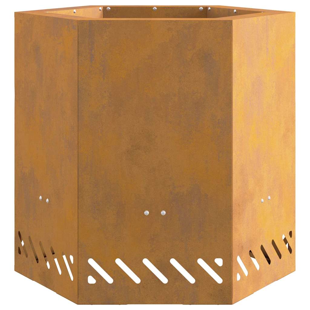 Røykfri ildsted Brun 48 x 48 x 51 cm Cortenstål