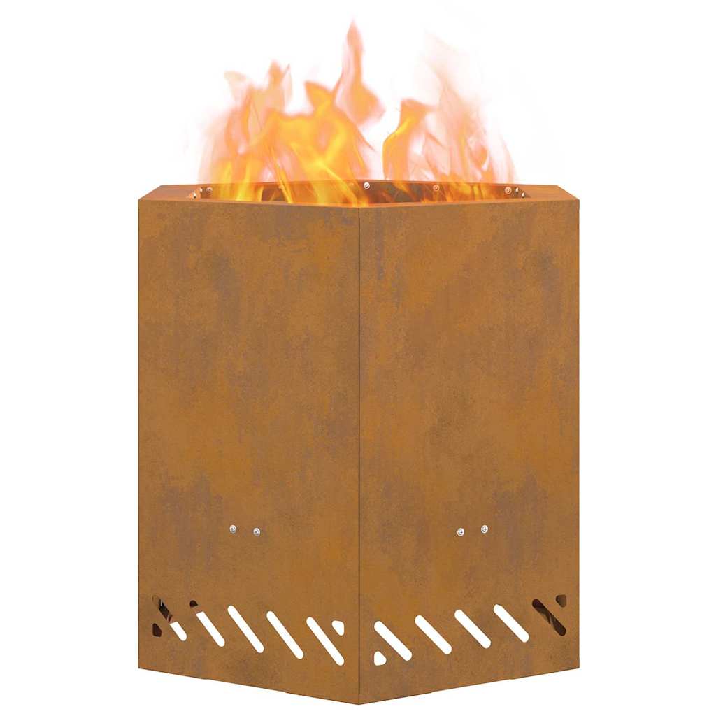 Bålplass Brun 48 x 48 x 51 cm Cortenstål