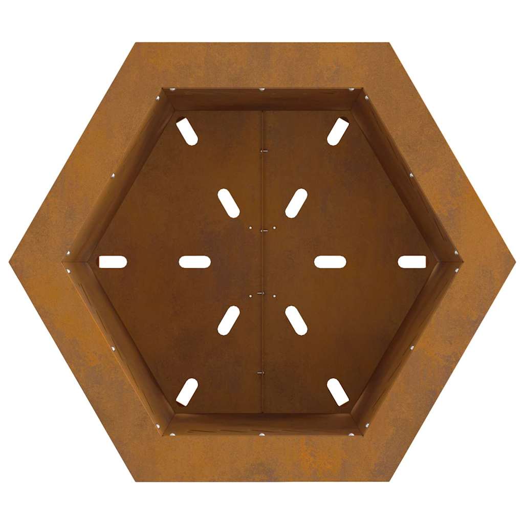 Bålplass Brun 48 x 48 x 51 cm Cortenstål