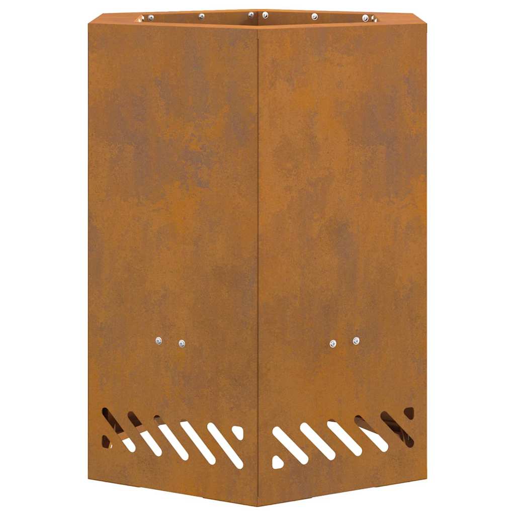 Røykfri ildsted Brun 38 x 38 x 51 cm Cortenstål