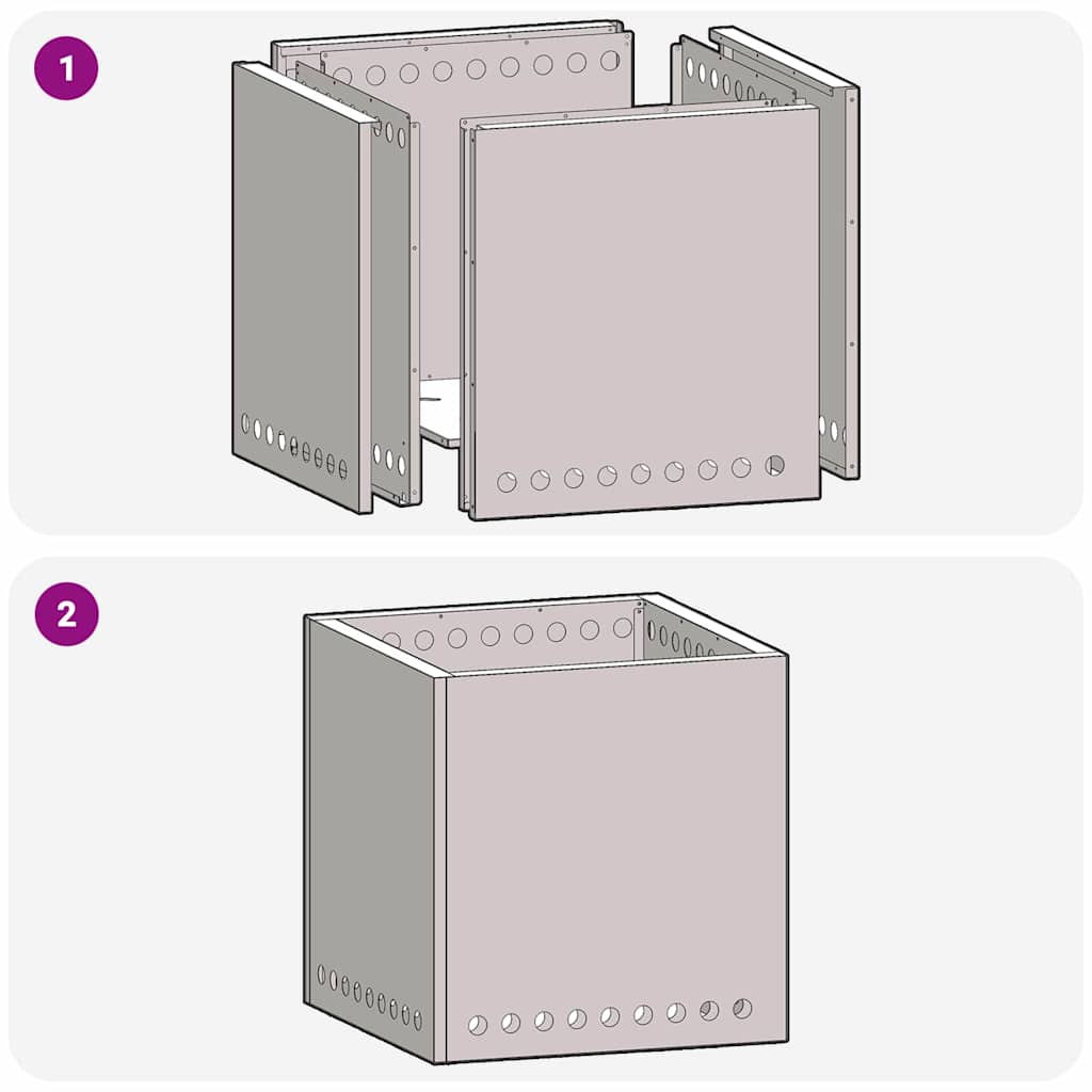 Røykfri ildsted Svart 48 x 48 x 50 cm Stål