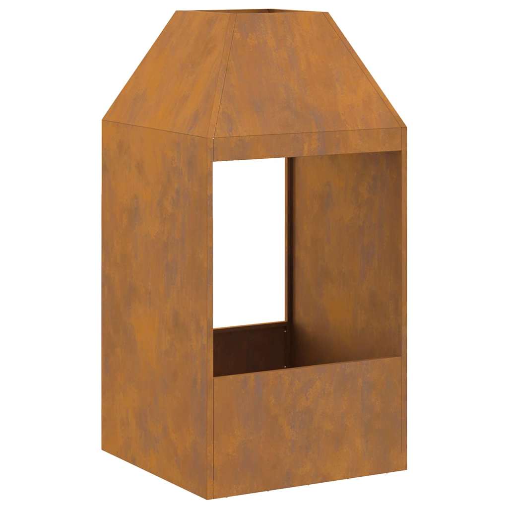 Bålplass Brun 50 x 50 x 100 cm Cortenstål