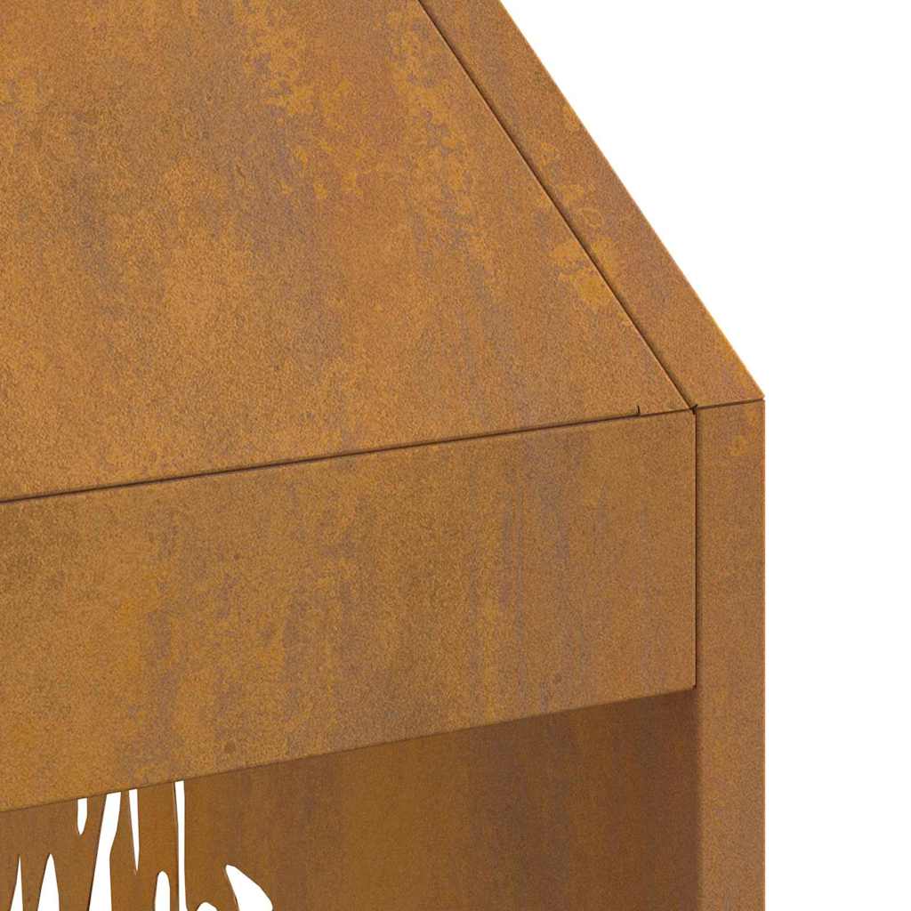 Bålplass Brun 50 x 50 x 100 cm Værbestandig stål