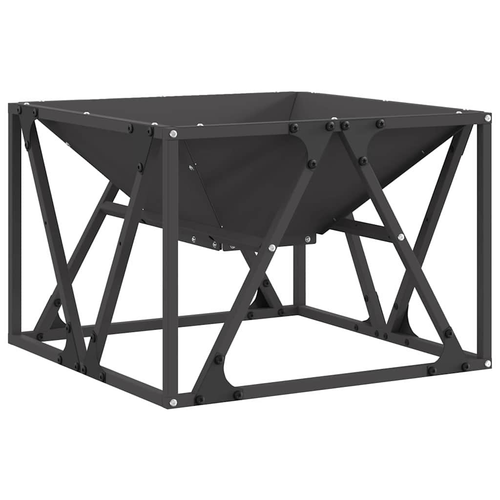 Bålplass Svart 50 x 50 x 35 cm Kaldvalsestål