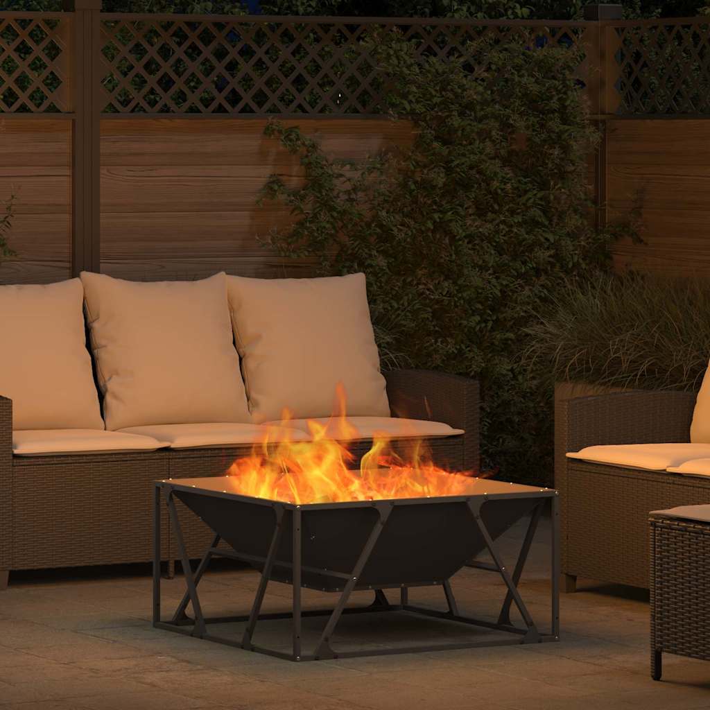 Bålplass Svart 80 x 80 x 40 cm Stål