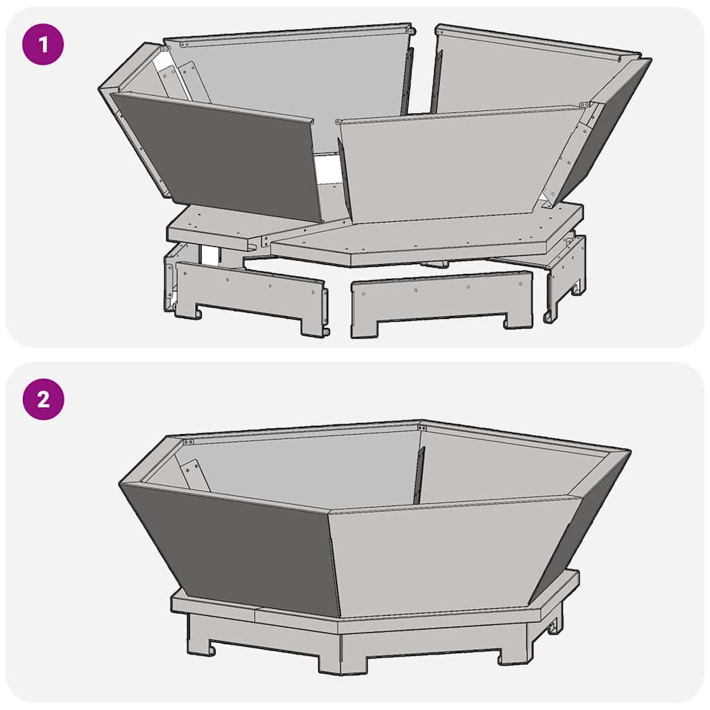 Bålplass Svart 75 x 75 x 28 cm Stål