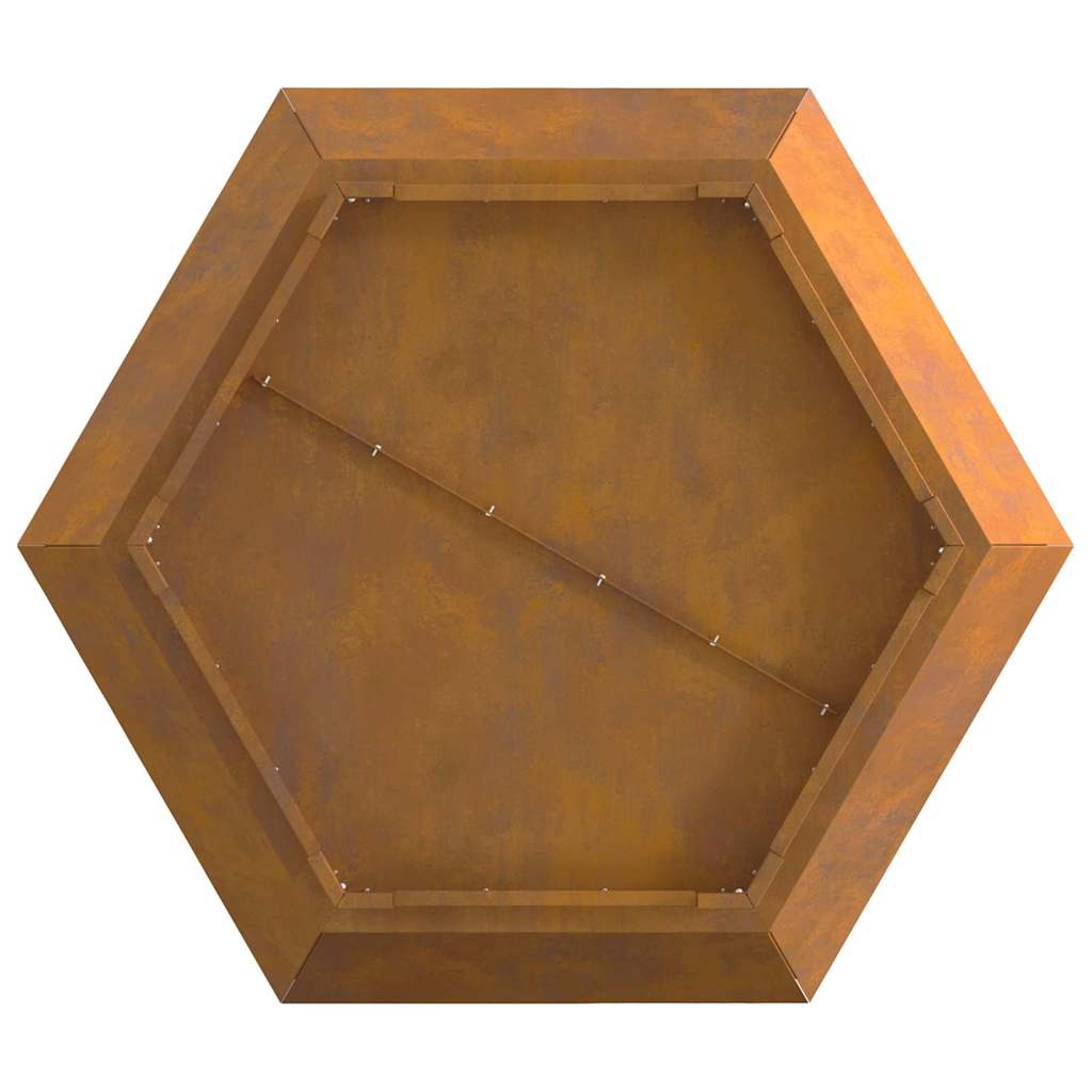 Bålplass Brun 75 x 75 x 28 cm Cortenstål