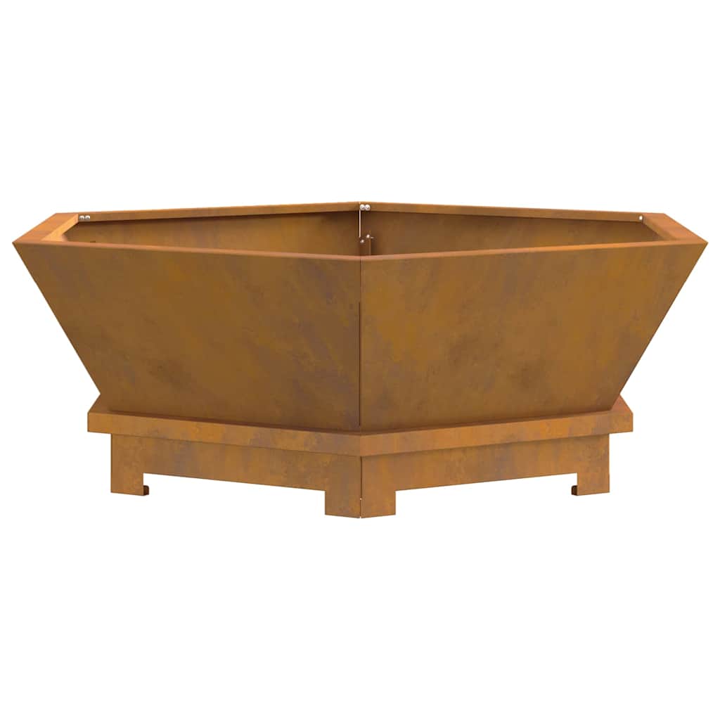 Bålplass Brun 75 x 75 x 28 cm Cortenstål