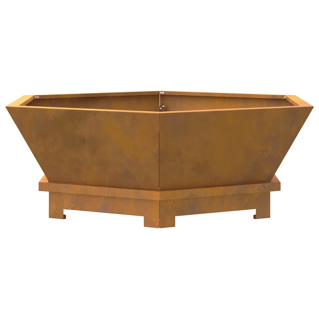 Bålplass Brun 75 x 75 x 28 cm Cortenstål