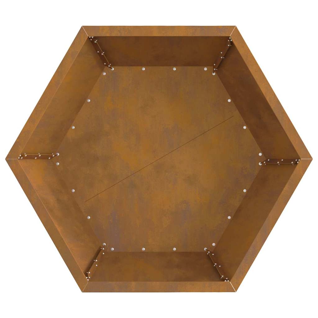 Bålplass Brun 75 x 75 x 28 cm Cortenstål