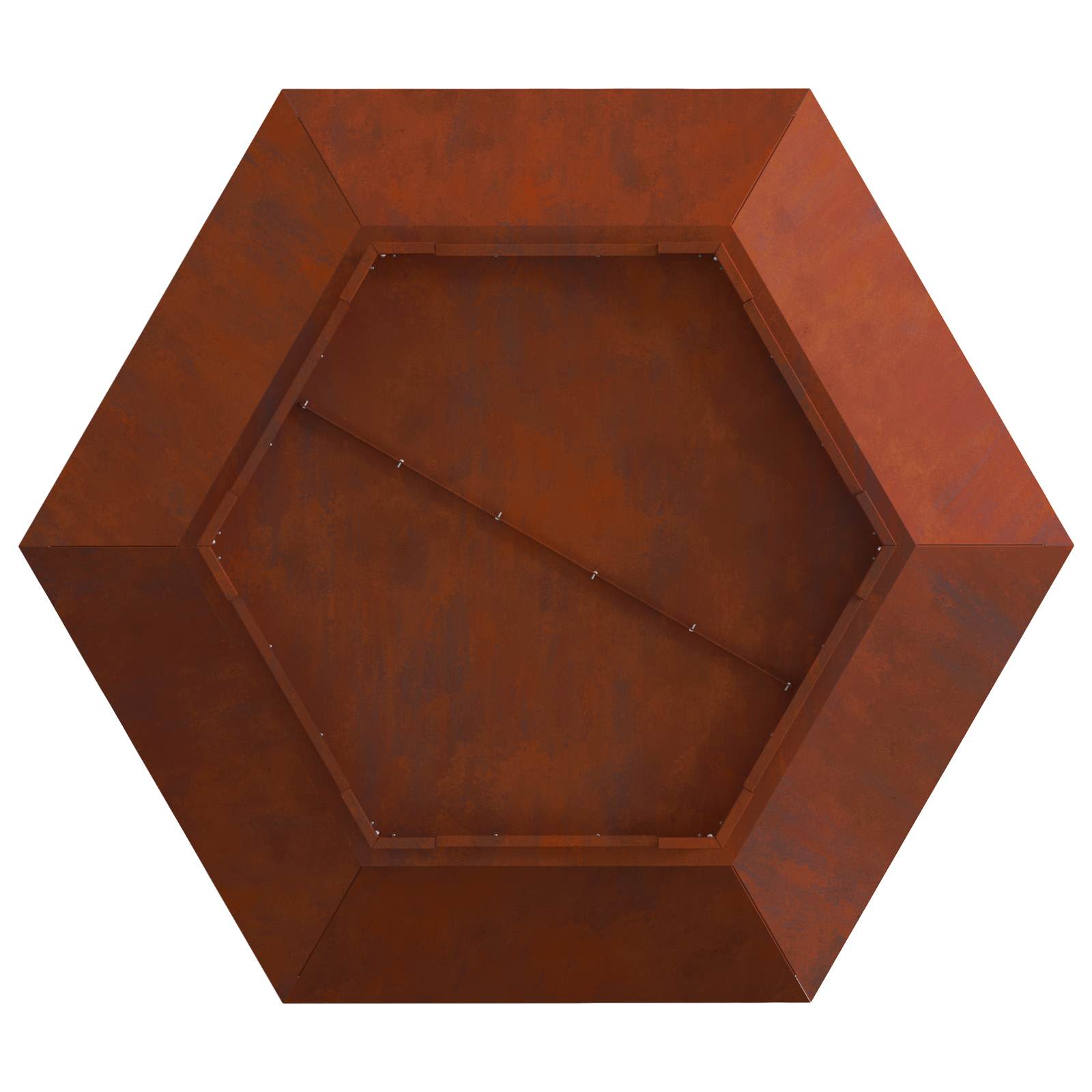 Bålplass Brun 100 x 100 x 28 cm Cortenstål vidaXL