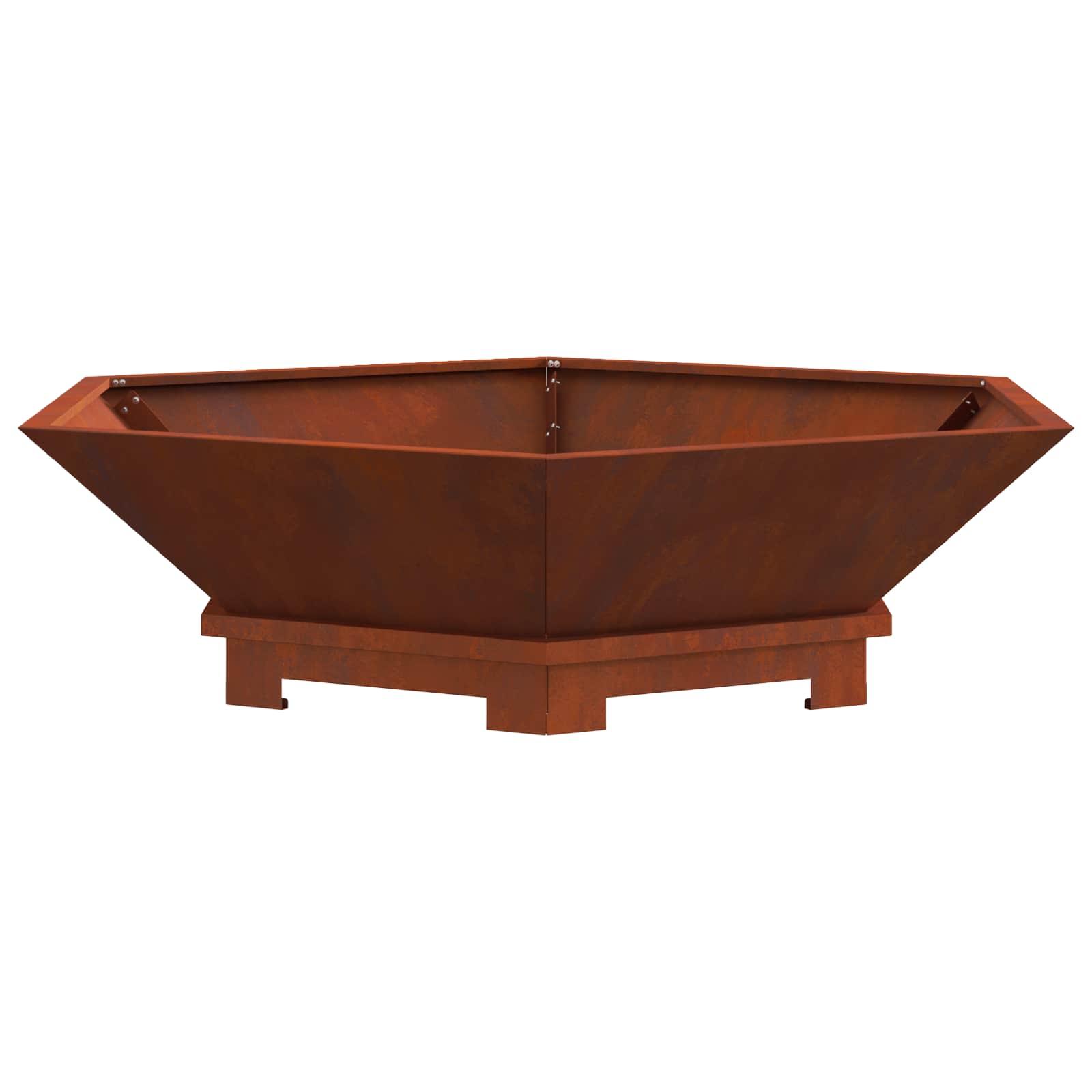 Bålplass Brun 100 x 100 x 28 cm Cortenstål vidaXL