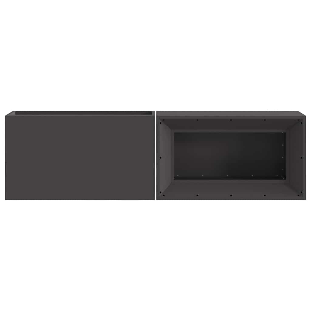 Bålplass Svart 160 x 45 x 35 cm Stål vidaXL