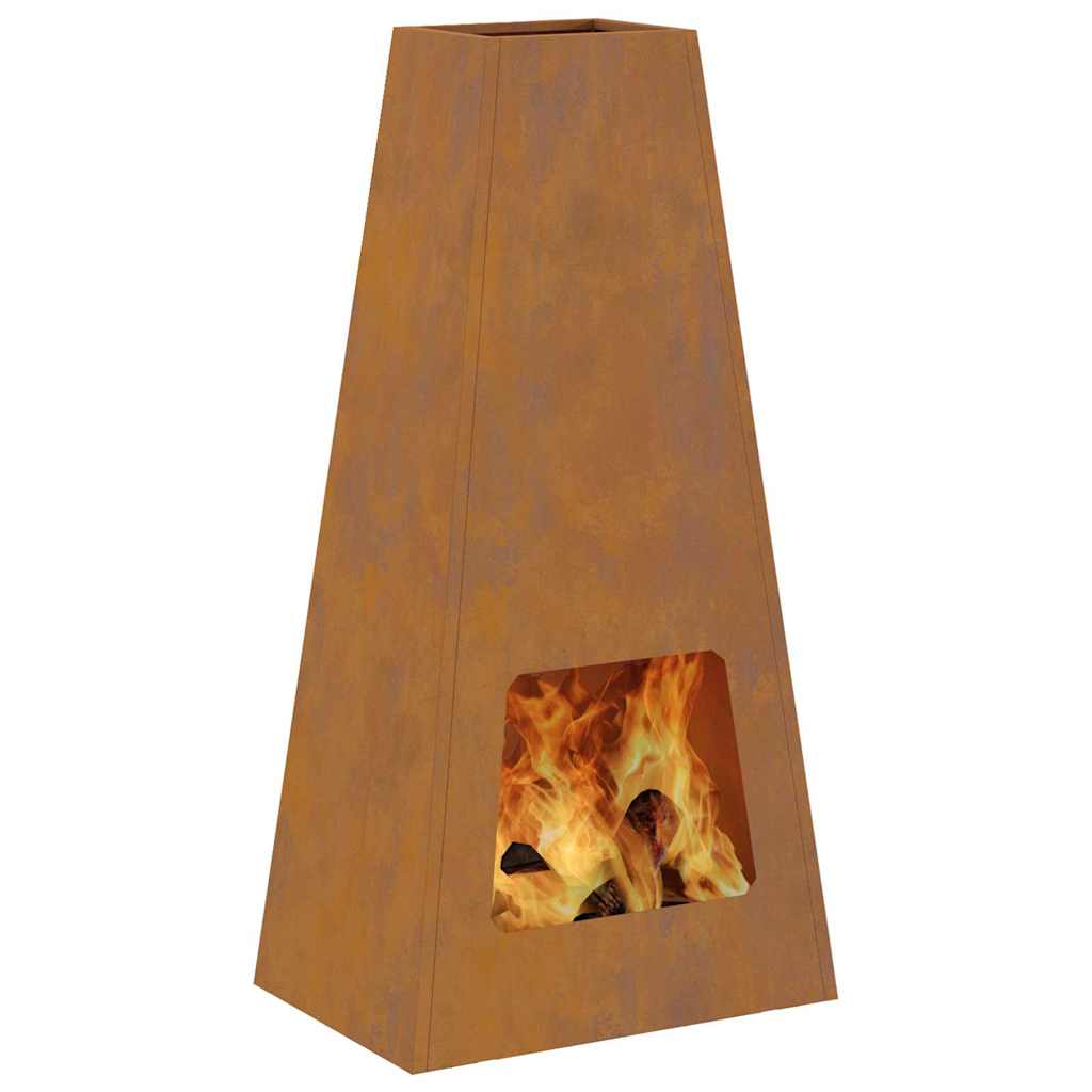 Bålplass Brun 50 x 35 x 100 cm Cortenstål