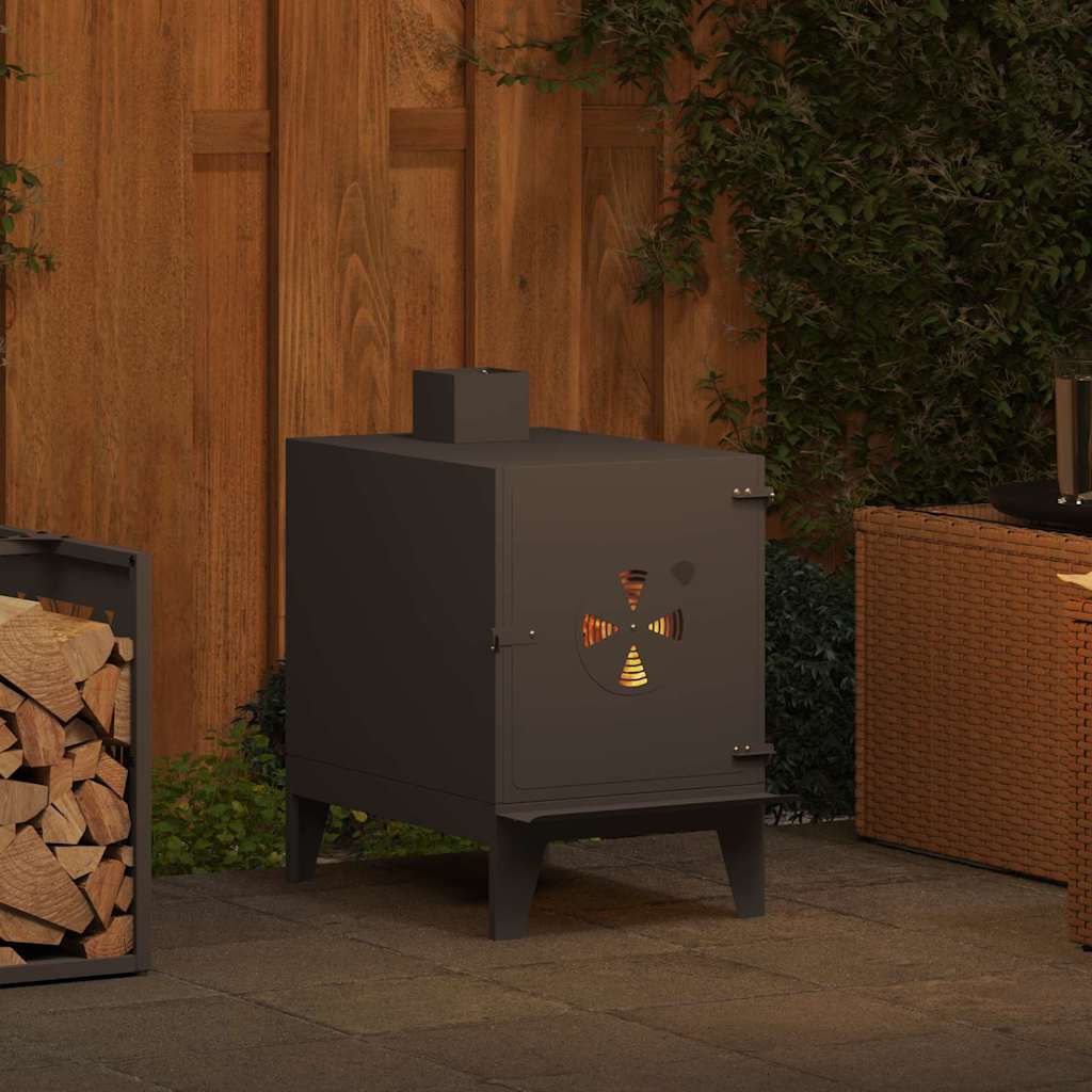 Campingkomfyr Svart 35 x 50 x 60 cm Kaldvalsestål