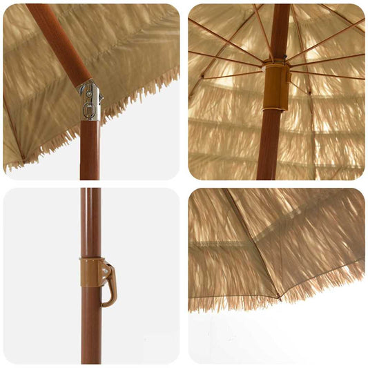 Hageparasol Naturlig 255 x 255 x 255 cm