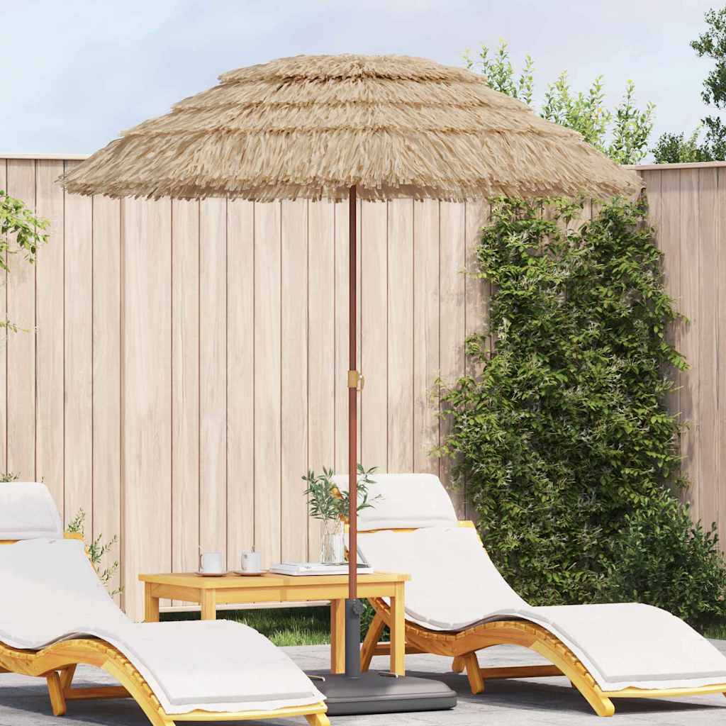 Strandparasol Naturlig 160 x 160 x 196 cm Polyester og stål