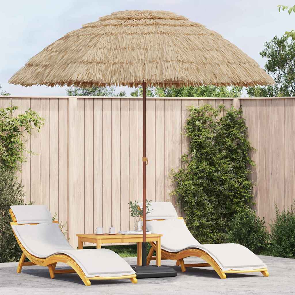 Strandparasol Naturlig 255 x 255 x 255 cm Polyester og stål