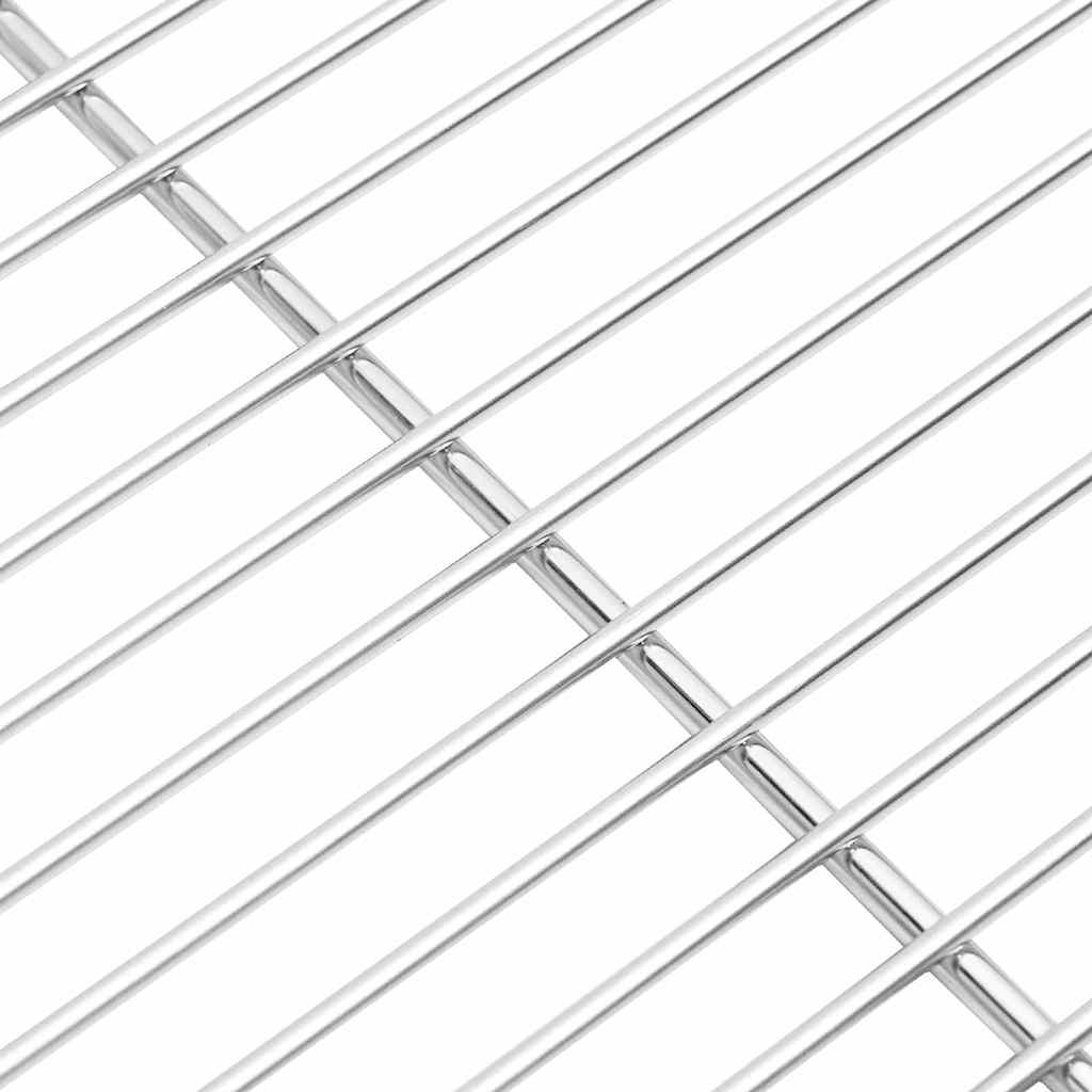 Grillrist sølv 67 x 40 cm Rustfritt Stål vidaXL