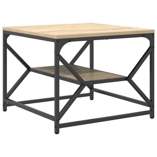 Kaffebord Sonoma eik 51 x 50 x 40 cm Konstruksjonsvirke og stål