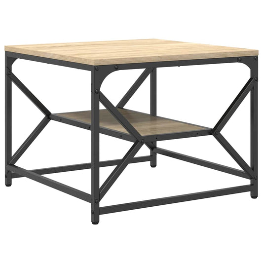 Kaffebord Sonoma eik 51 x 50 x 40 cm Konstruksjonsvirke og stål