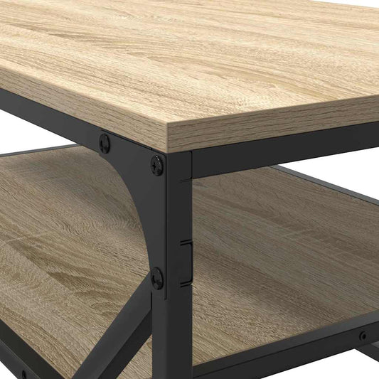 Kaffebord Sonoma eik 90 x 50 x 40 cm Konstruksjonsvirke og stål