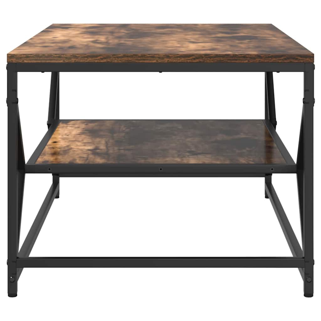 Kaffebord Røkt eik 90 x 50 x 40 cm Konstruksjonsvirke og stål