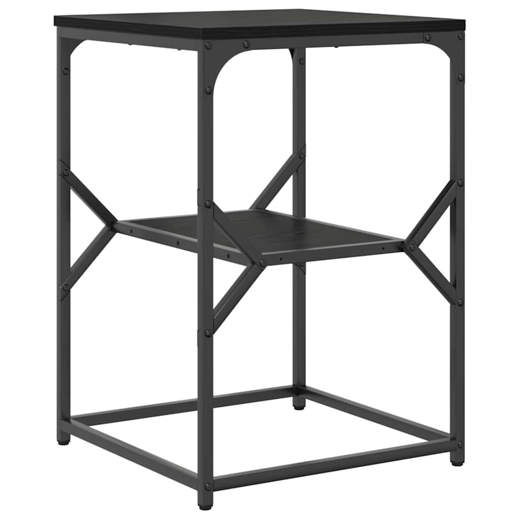 Sidetabell Svart Eik 41 x 40 x 60 cm Konstruksjonsvirke og stål
