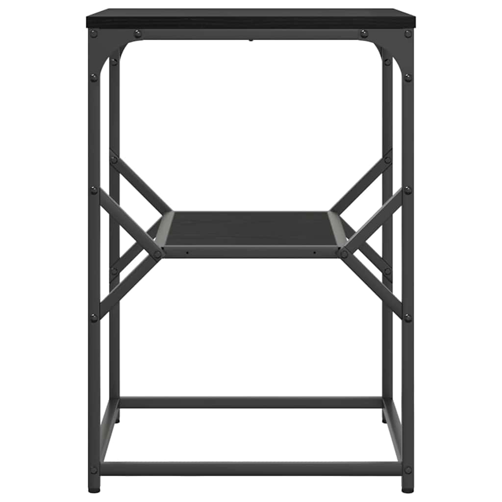 Sidetabell Svart Eik 41 x 40 x 60 cm Konstruksjonsvirke og stål