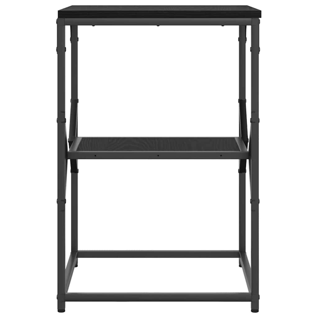 Sidetabell Svart Eik 41 x 40 x 60 cm Konstruksjonsvirke og stål