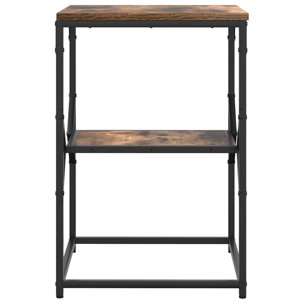 Sidetabell Røkt eik 41 x 40 x 60 cm Konstruksjonsvirke og stål