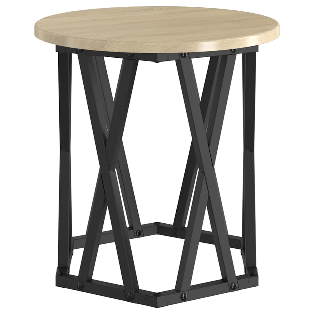 Sidetabell 2 pcs Sonoma eik Konstruksjonsvirke og stål