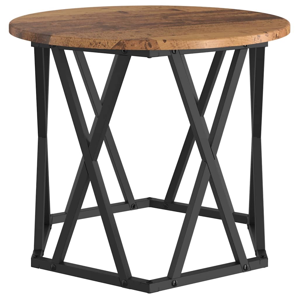 Sidetabell 2 pcs gjenvunnet tre Konstruksjonsvirke og stål