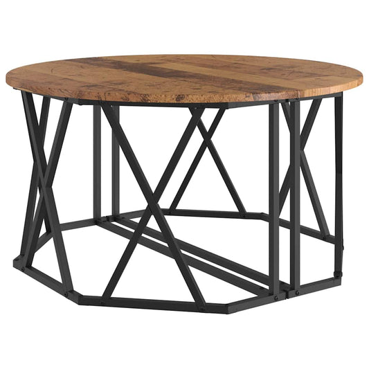 Kaffebord Gamle tre 80 x 80 x 42 cm Konstruksjonsvirke og stål