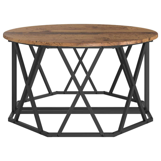 Kaffebord Gamle tre 80 x 80 x 42 cm Konstruksjonsvirke og stål
