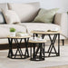 Nesting Sidebord 3 pcs Sonoma eik Konstruksjonsvirke og stål
