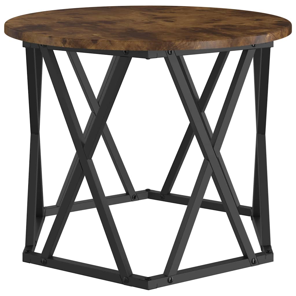 Nesting Sidebord 3 pcs Røkt eik Konstruksjonsvirke og stål