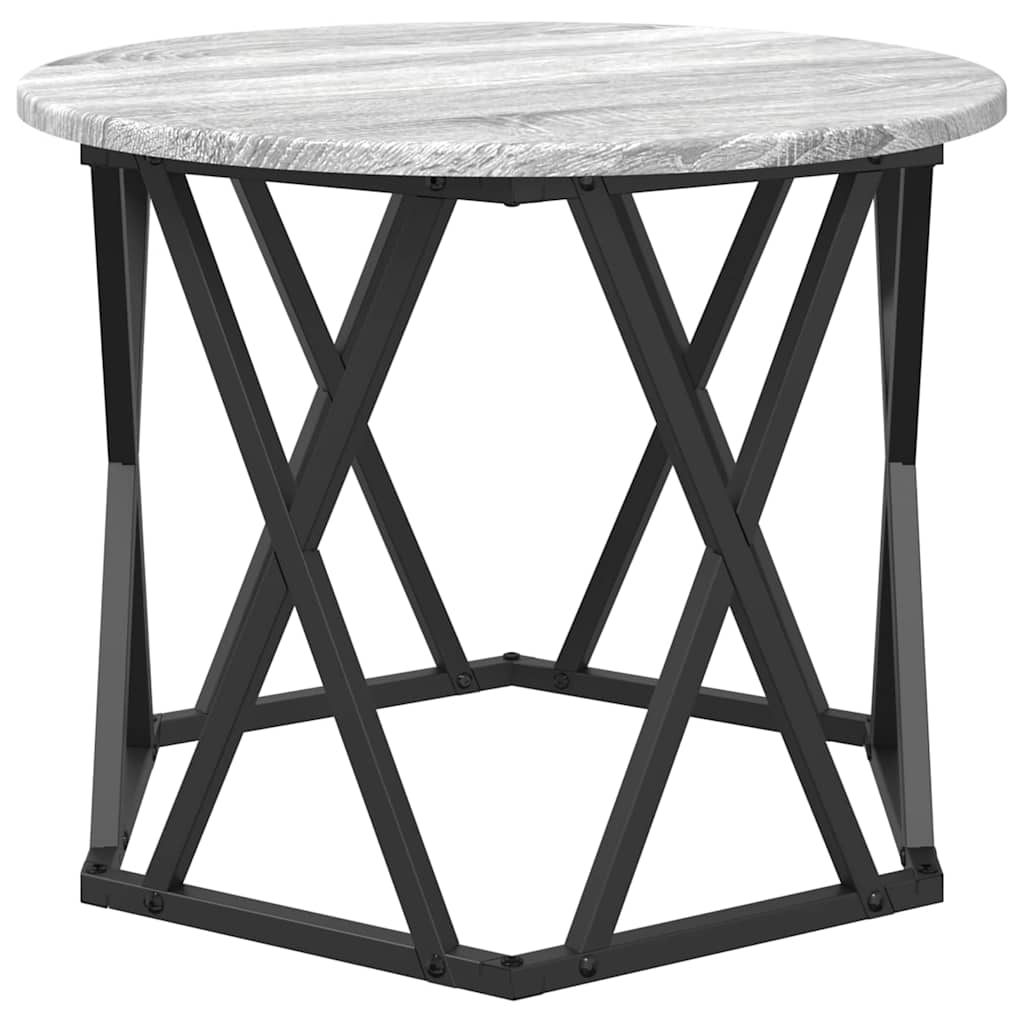 Nesting Sidebord 3 pcs Grå sonoma 53 x 53 x 40 cm