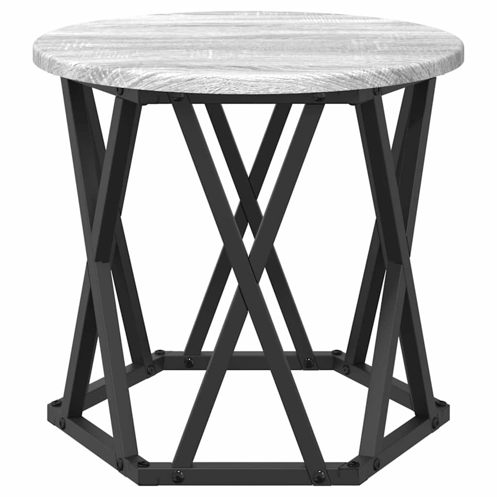 Nesting Sidebord 3 pcs Grå sonoma 53 x 53 x 40 cm