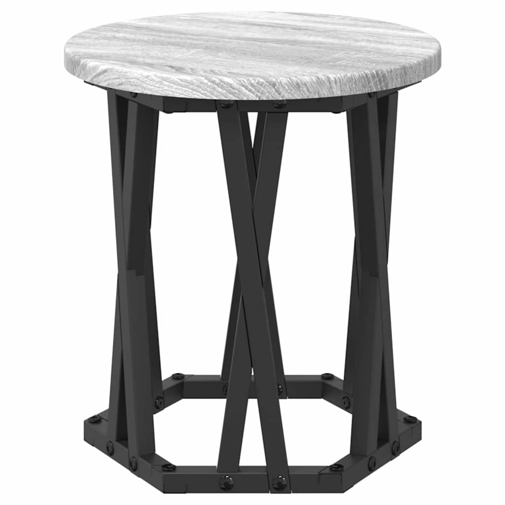 Nesting Sidebord 3 pcs Grå sonoma 53 x 53 x 40 cm