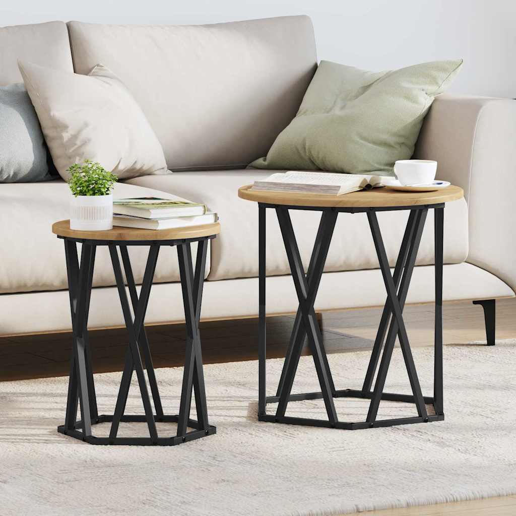Kaffebord 2 pcs Artisan Eik 50 x 50 x 50 cm