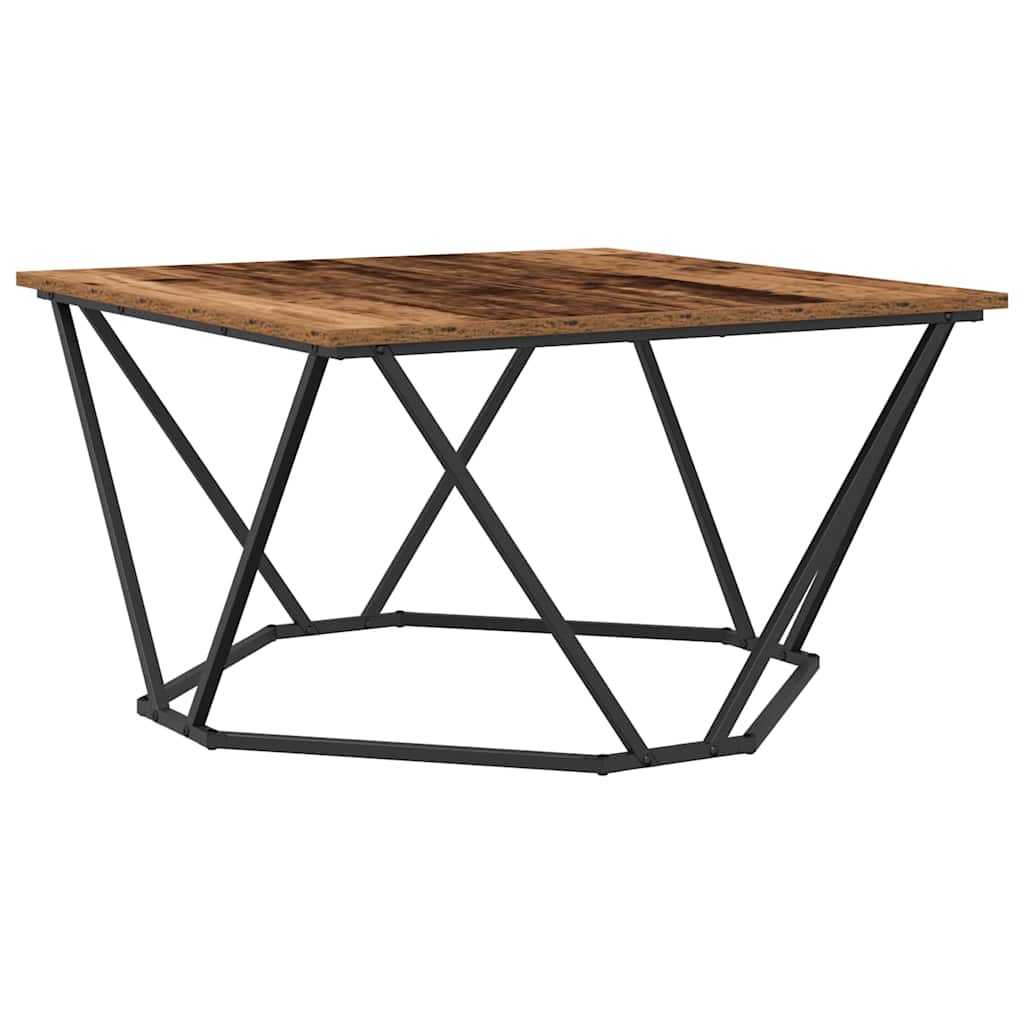 Kaffebord Gamle tre 80 x 80 x 45 cm Konstruksjonsvirke og stål