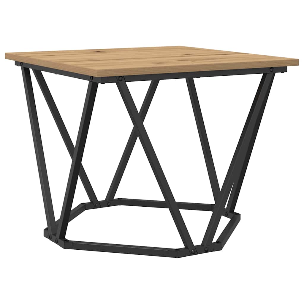 Kaffebord 3 pcs Artisan Eik Konstruksjonsvirke og stål
