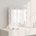Stilfullt Speil Hvit 60 x 55 x 18 cm Glass og konstruert tre