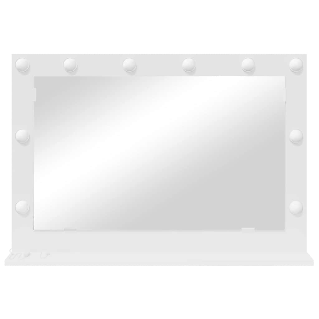 Stilfullt Speil Hvit 80 x 15 x 18 cm Glass og konstruert tre
