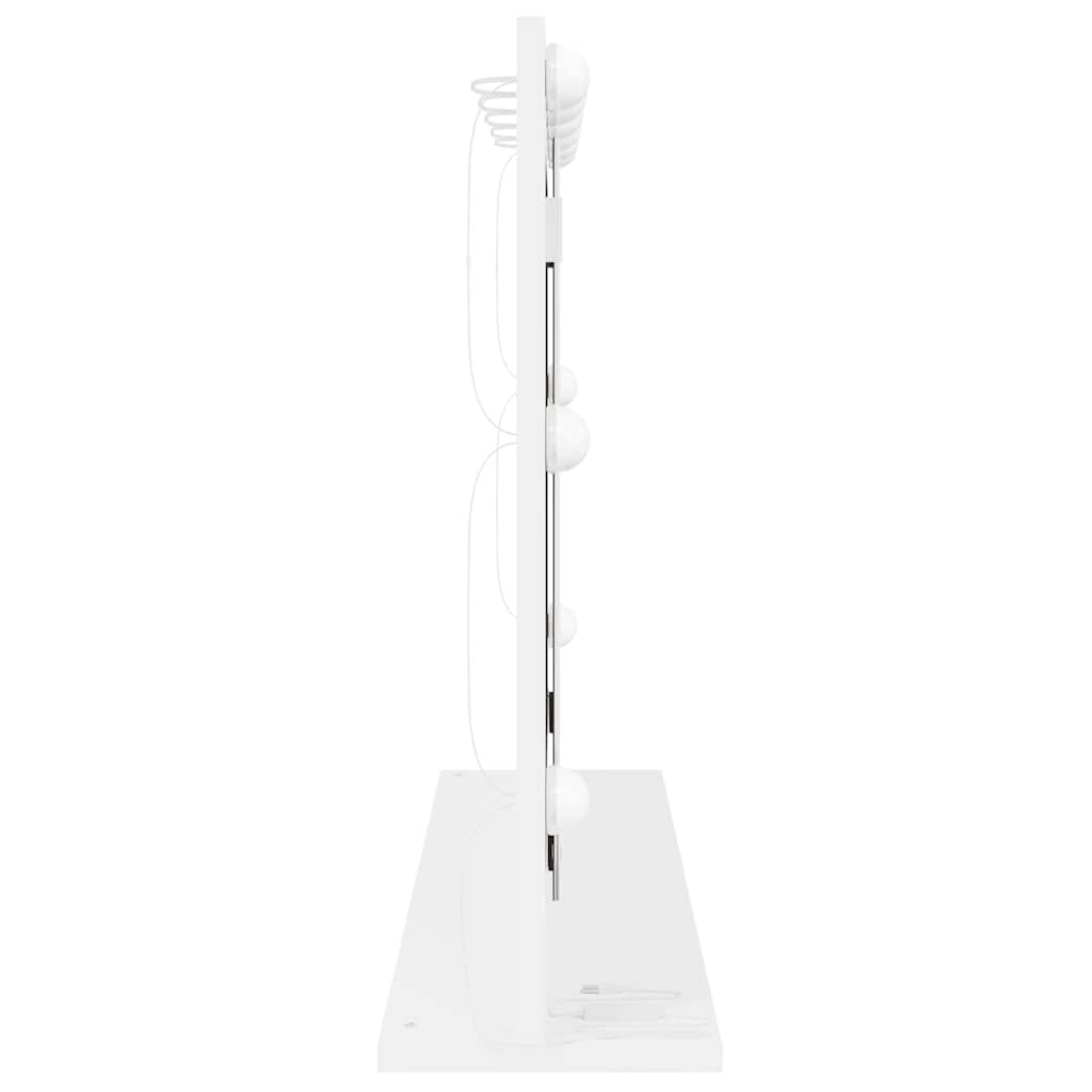 Stilfullt Speil Hvit 80 x 15 x 18 cm Glass og konstruert tre